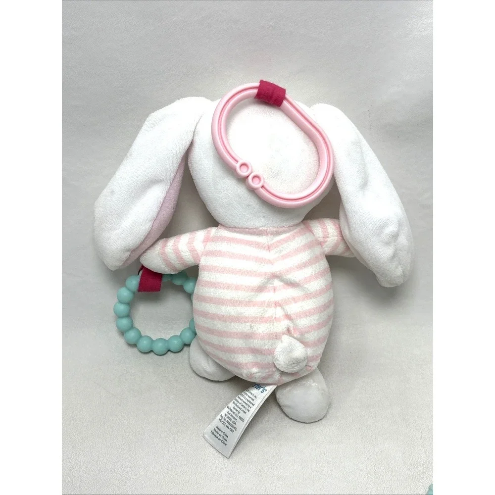 Carter's Bunny Elephant Plush Stuffed Animal W/ Teether Musical Squeak Rattle